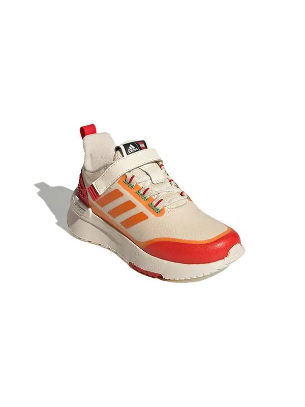 Кроссовки lego x racer tr little kid 'ecru tint bahia orange' Adidas — изображение 3 из 4, оранжевый красный
