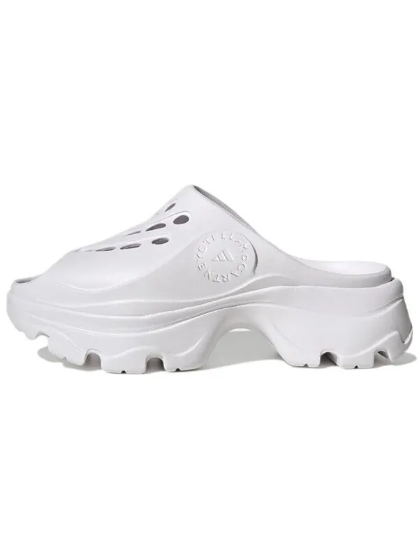 Тапочки stella mccartney x clog 'triple white' Adidas — изображение 2 из 4, белый