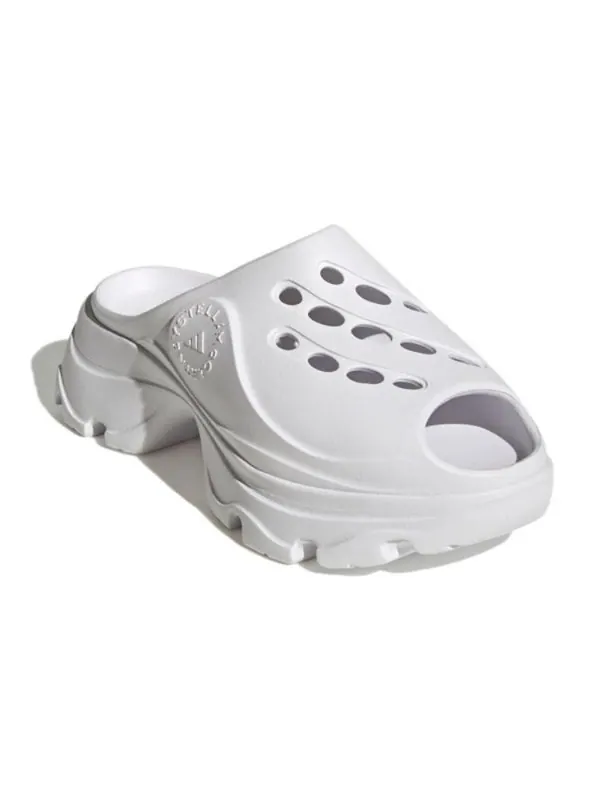 Тапочки stella mccartney x clog 'triple white' Adidas — изображение 4 из 4, белый