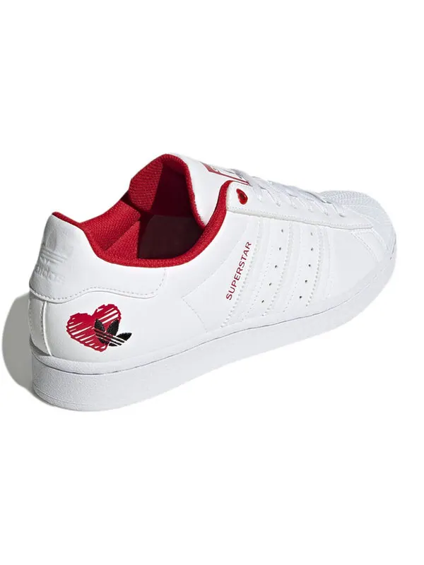 Кроссовки superstar 'valentine's day white' Adidas — изображение 4 из 4, белый/красный