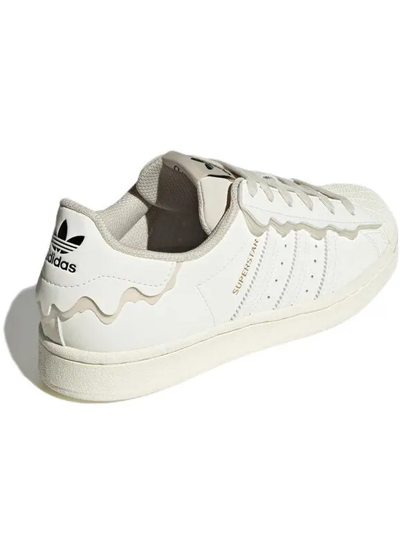 Кроссовки оригинальные суперзвезды кроссовки кремовые Adidas — изображение 4 из 4, белый