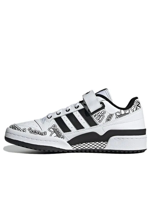 Кроссовки оригиналы форум низкий Adidas — изображение 1 из 4, черный/белый