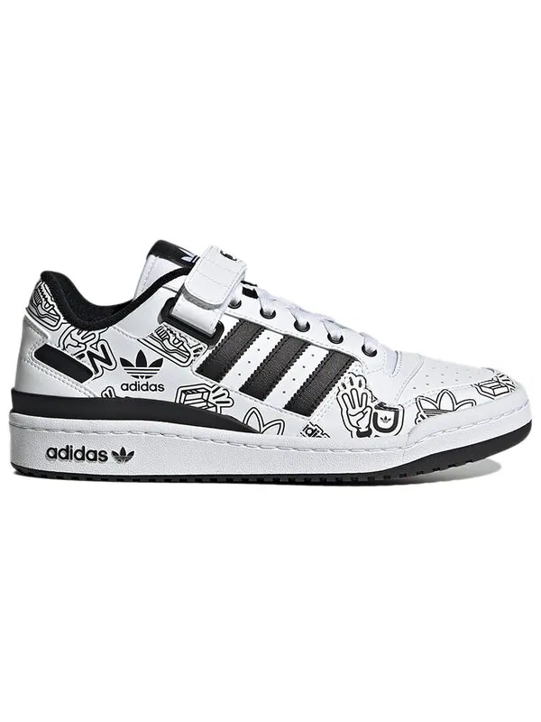 Кроссовки оригиналы форум низкий Adidas — изображение 2 из 4, черный/белый