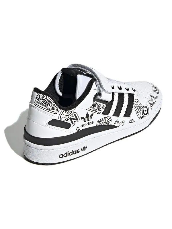 Кроссовки оригиналы форум низкий Adidas — изображение 4 из 4, черный/белый