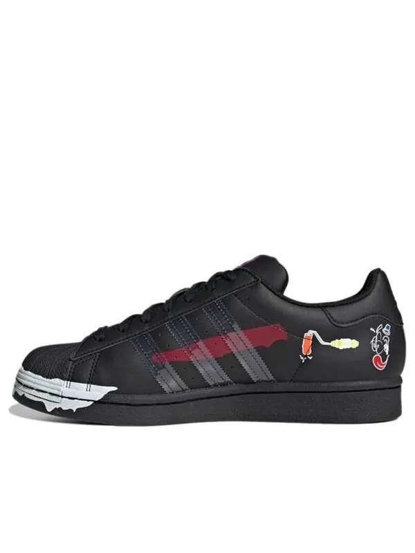 Кроссовки суперзвезда Adidas — изображение 1 из 4, черный/синий/фиолетовый