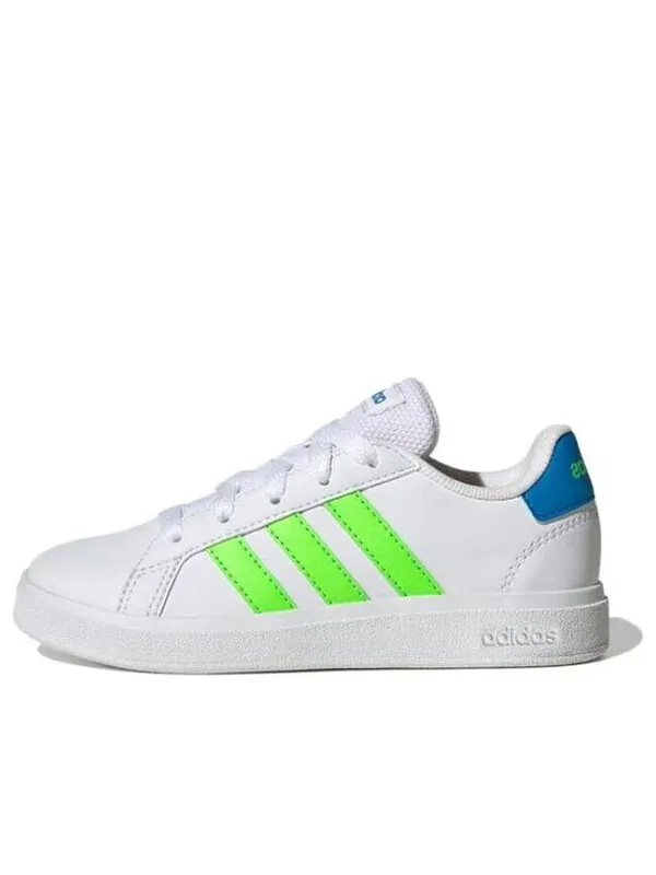 Кроссовки (GS) Adidas Grand Court 2.0 Lifestyle Tennis Shoes 'White Solar Green' — изображение 1 из 4, белый/зеленый/синий