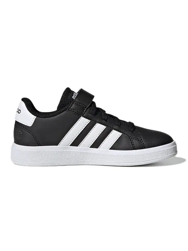 Кроссовки grand court с эластичными шнурками и ремешком сверху Adidas — изображение 2 из 4, черный/белый/черный