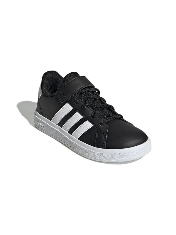 Кроссовки grand court с эластичными шнурками и ремешком сверху Adidas — изображение 3 из 4, черный/белый/черный