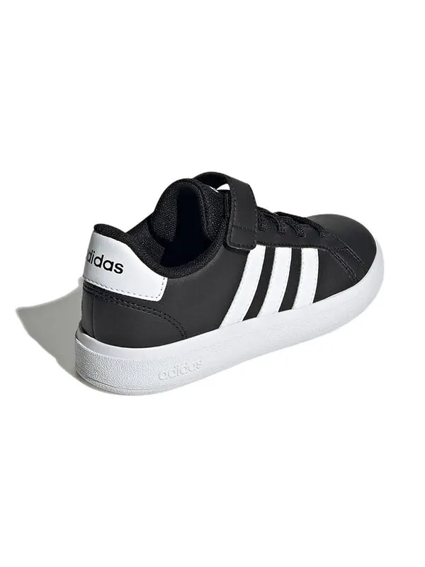 Кроссовки grand court с эластичными шнурками и ремешком сверху Adidas — изображение 4 из 4, черный/белый/черный