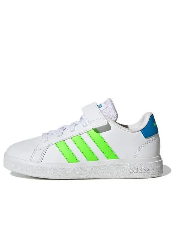 Кроссовки grand court 2.0 эластичные шнурки Adidas — изображение 1 из 4, белый/зеленый/синий