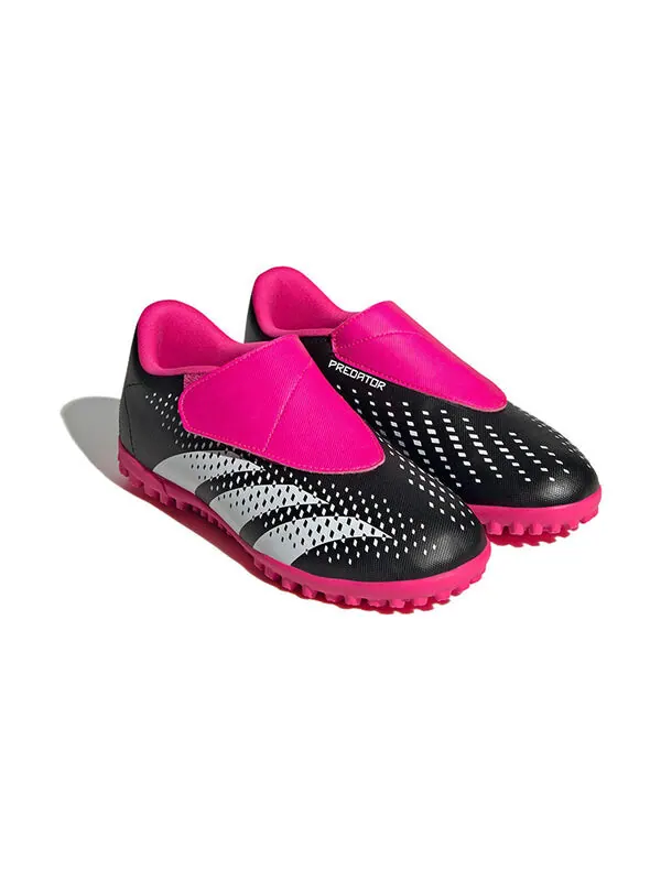 Кроссовки Predator Accuracy.4 ботинки для бега на липучке Adidas — изображение 2 из 4, черный/белый/розовый