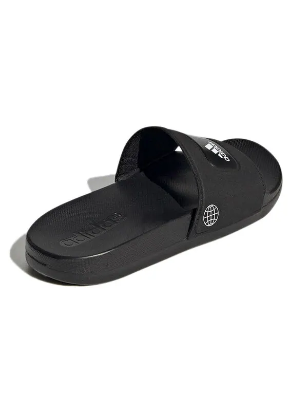 Тапочки lego x adilette slide 'black white' Adidas — изображение 4 из 4, черный/белый/черный