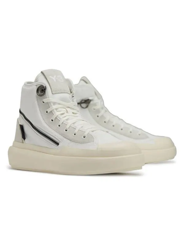 Кроссовки y 3 ajatu court high Adidas — изображение 2 из 4, белый/серый