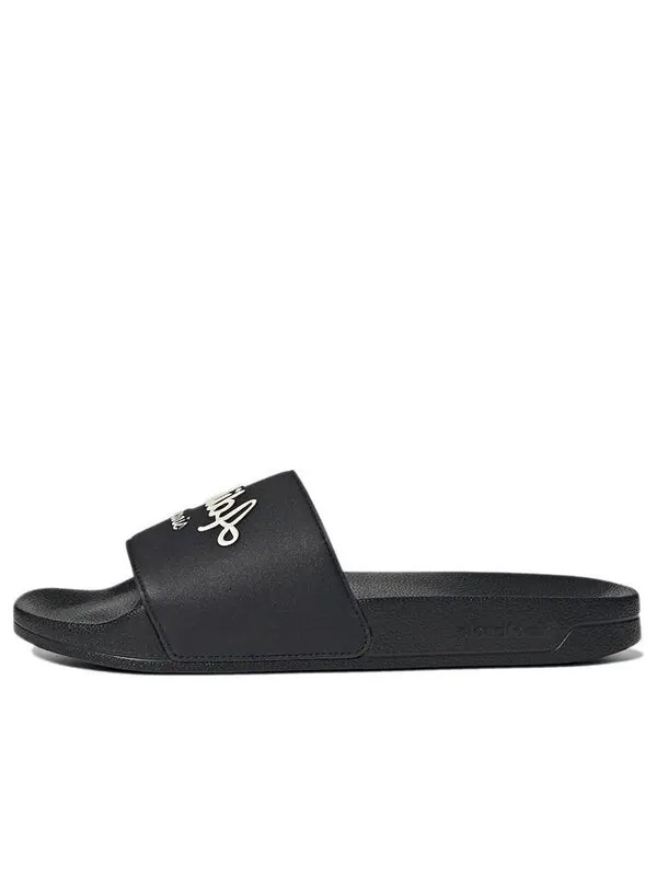 Тапочки adilette shower slide 'core black' Adidas — изображение 1 из 4, черный