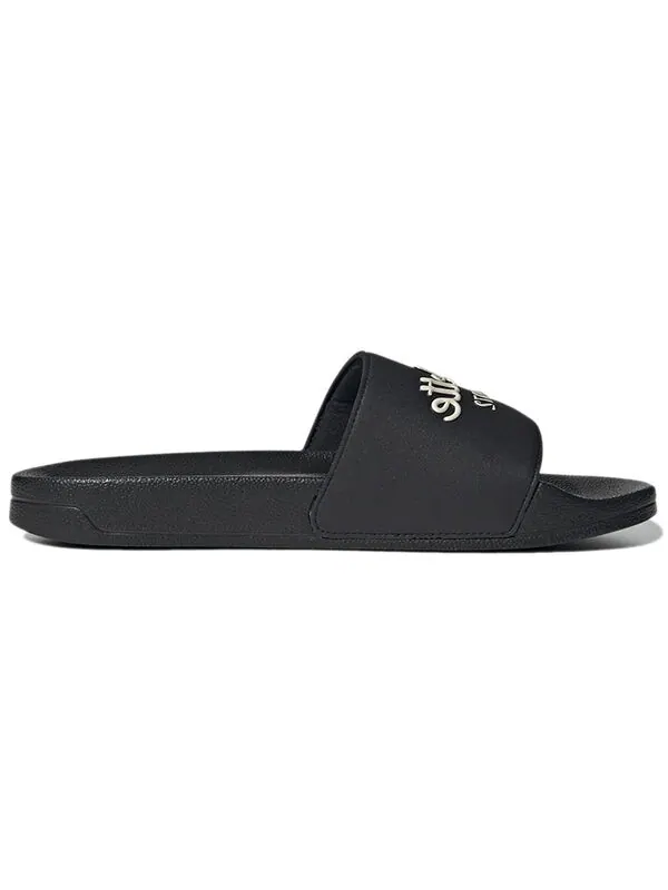 Тапочки adilette shower slide 'core black' Adidas — изображение 2 из 4, черный