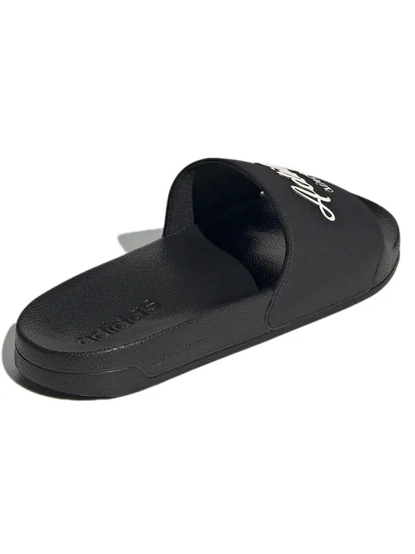 Тапочки adilette shower slide 'core black' Adidas — изображение 4 из 4, черный