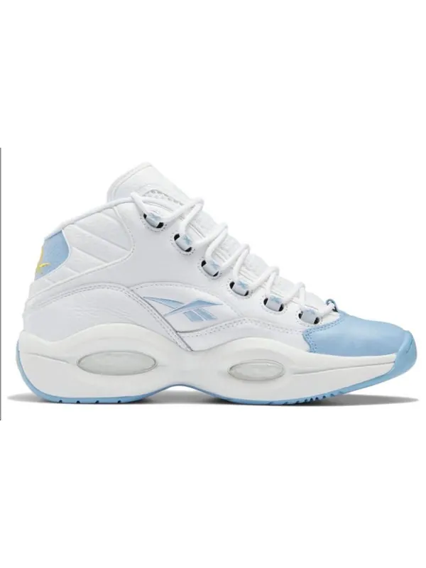 Кроссовки question mid 'denver nuggets' Reebok — изображение 2 из 4, белый/синий/желтый