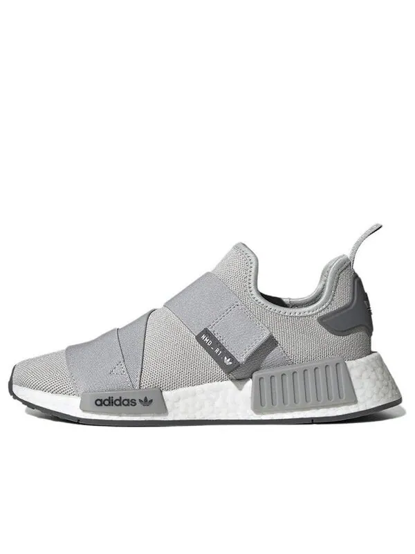 Кроссовки nmd_r1 ремешок обувь Adidas — изображение 1 из 4, серый/белый/серый