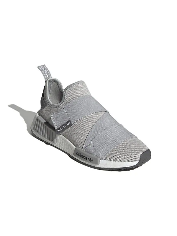Кроссовки nmd_r1 ремешок обувь Adidas — изображение 3 из 4, серый/белый/серый