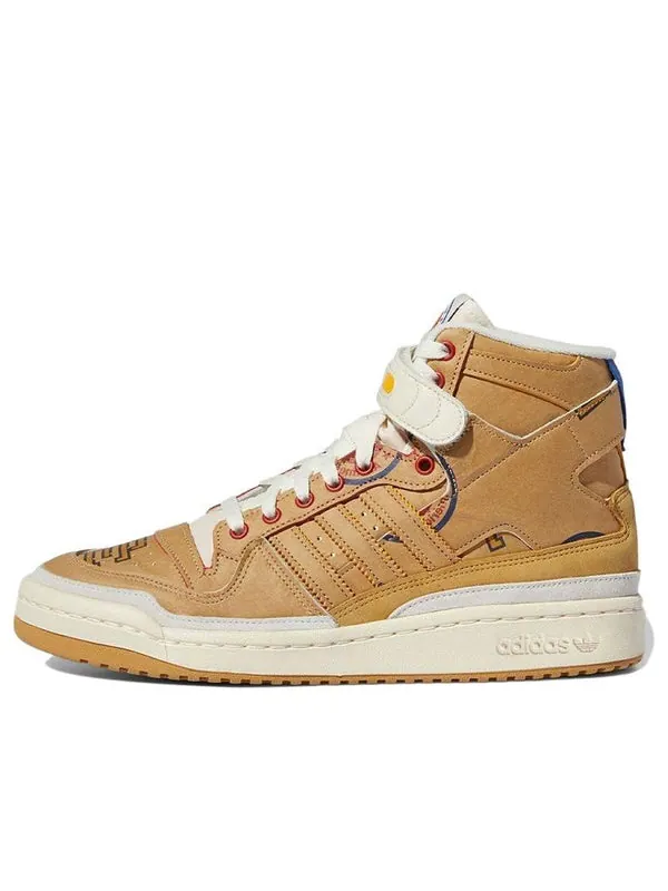 Кроссовки eric emanuel x forum 84 high s all-american - paper bag' Adidas — изображение 1 из 4, коричневый
