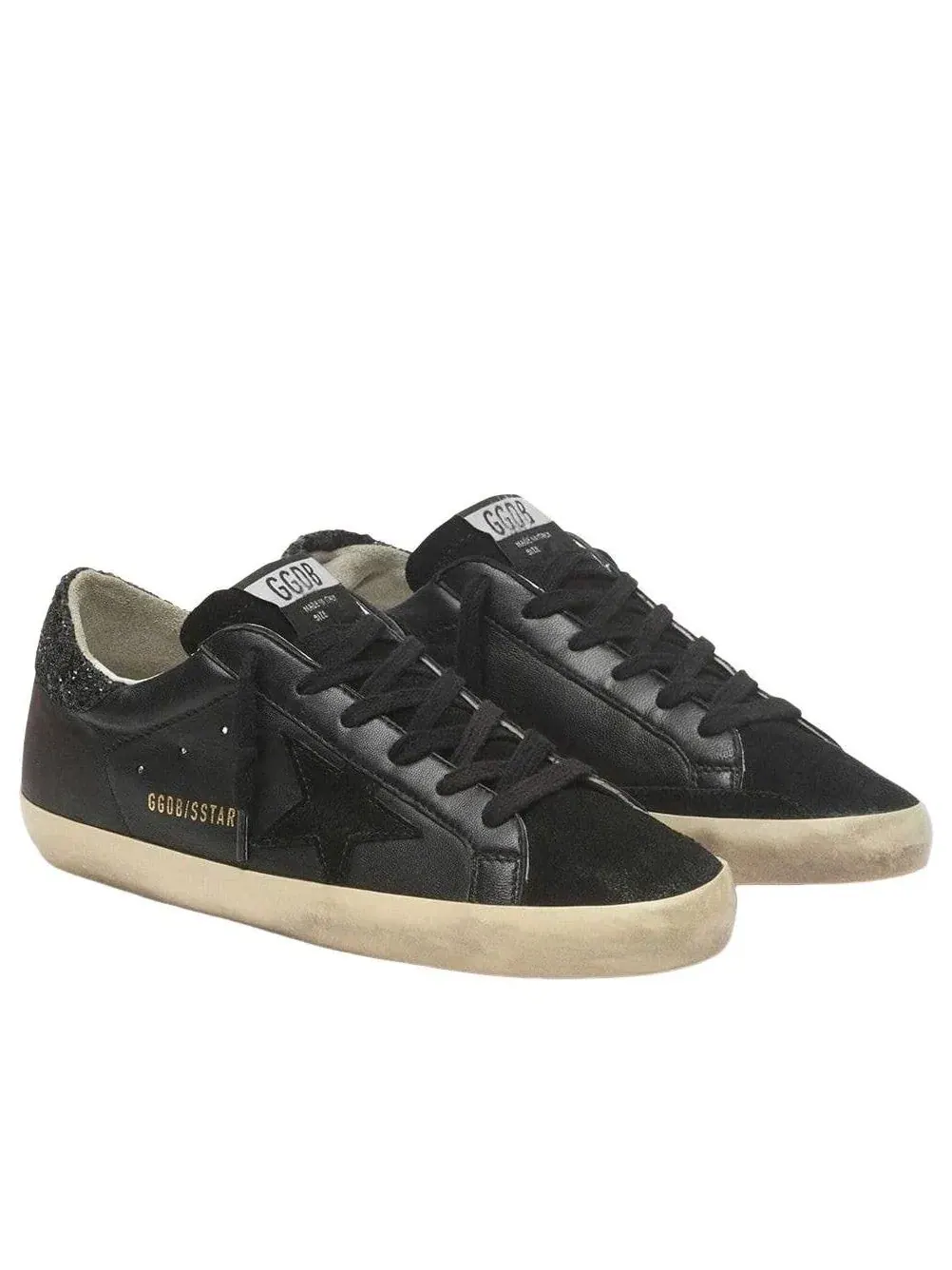Женские кроссовки с кожаным верхом Golden Goose Superstar — изображение 3 из 6, черный