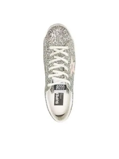 Женские кроссовки с блестками Golden Goose Super-Star — изображение 5 из 5, серебряный