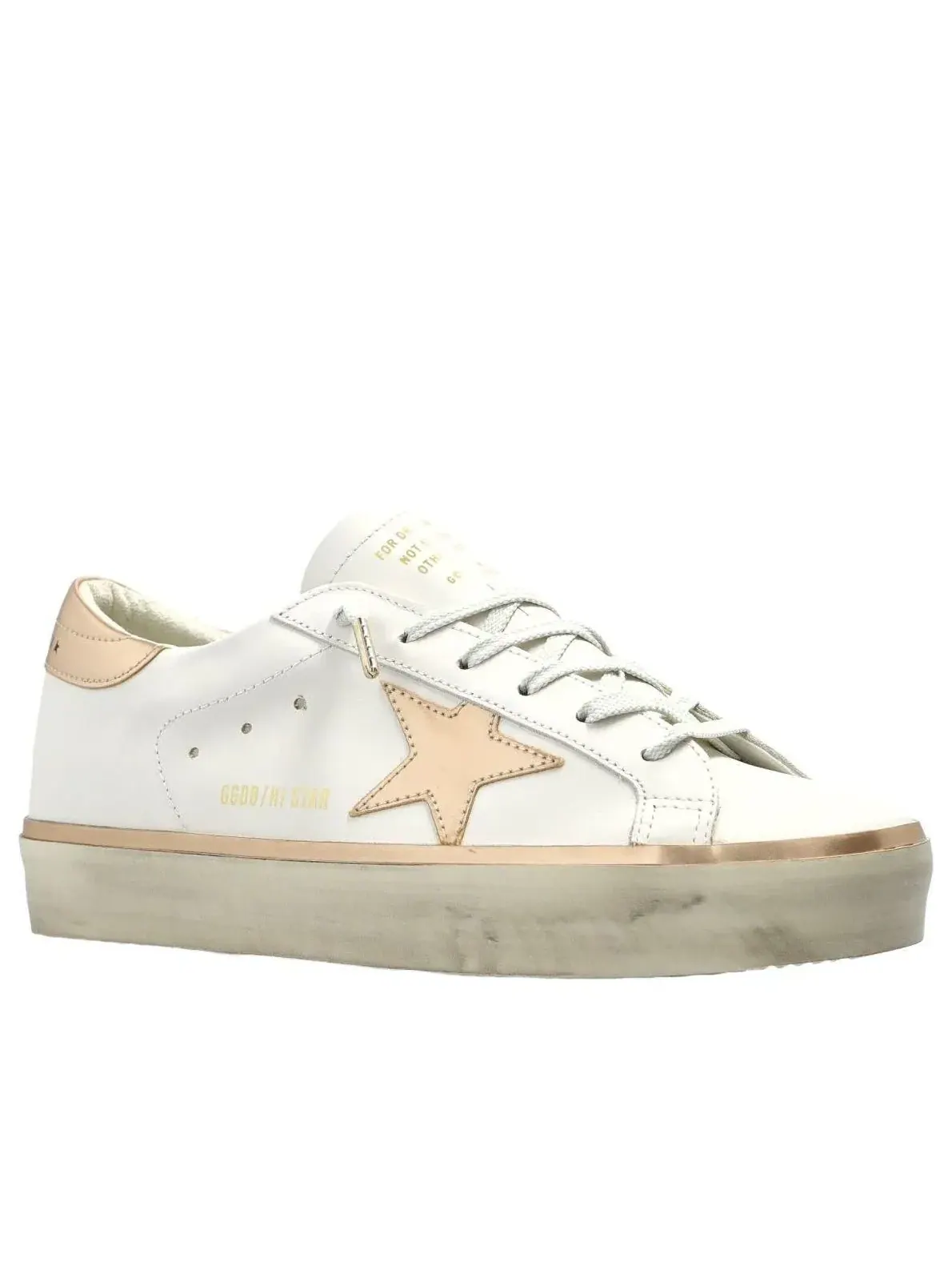 Кроссовки Golden Goose Hi Star 'White Taupe Gold' GWF00118-F008128-10961 — изображение 2 из 6, белый