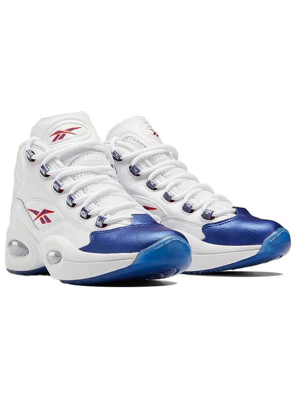 Кроссовки question mid 'blue toe' 2022 Reebok — изображение 3 из 4, белый/синий