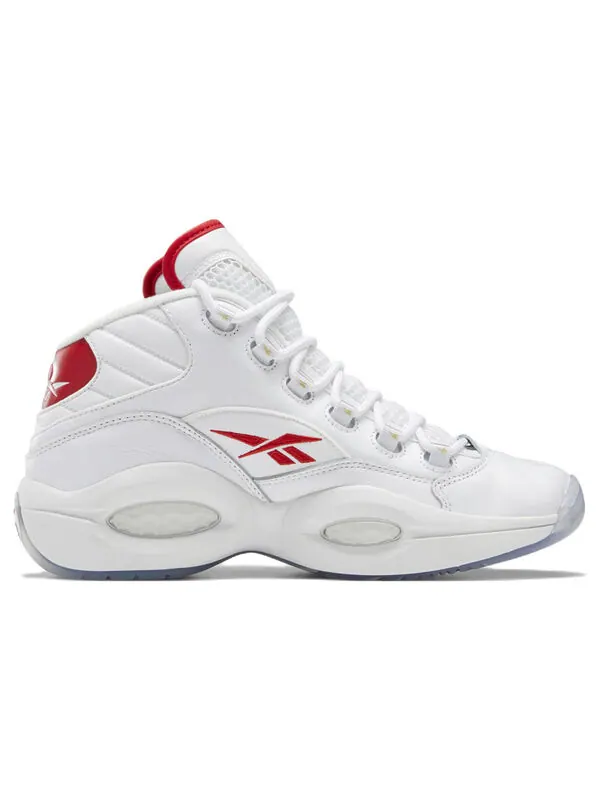 Кроссовки question mid 'dr. j' Reebok — изображение 2 из 4, белый/белый/красный