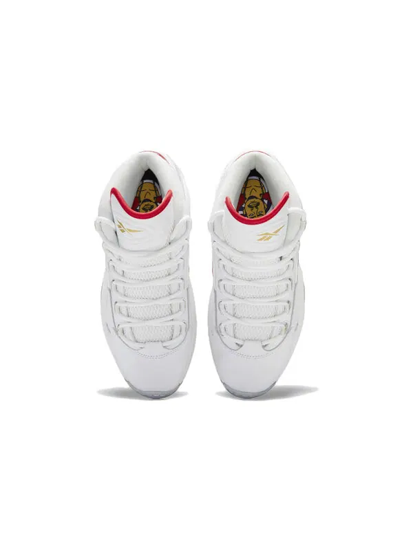 Кроссовки question mid 'dr. j' Reebok — изображение 4 из 4, белый/белый/красный