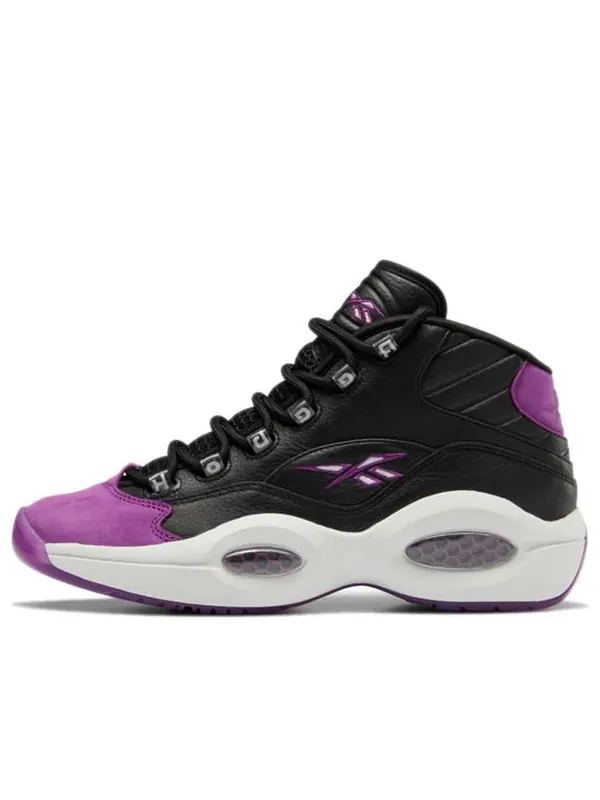 Кроссовки question mid 'black aubergine' Reebok — изображение 1 из 4, черный/фиолетовый