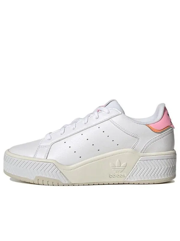 Кроссовки Court Tourino Bold Shoes Off White Beam Pink Adidas — изображение 1 из 4, белый/белый/розовый