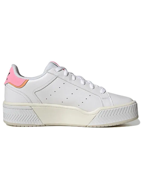 Кроссовки Court Tourino Bold Shoes Off White Beam Pink Adidas — изображение 2 из 4, белый/белый/розовый