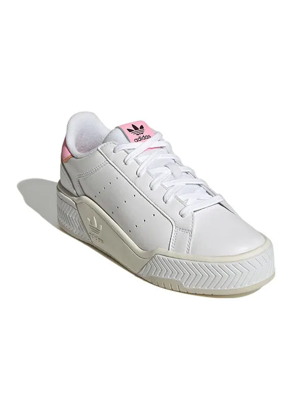 Кроссовки Court Tourino Bold Shoes Off White Beam Pink Adidas — изображение 3 из 4, белый/белый/розовый