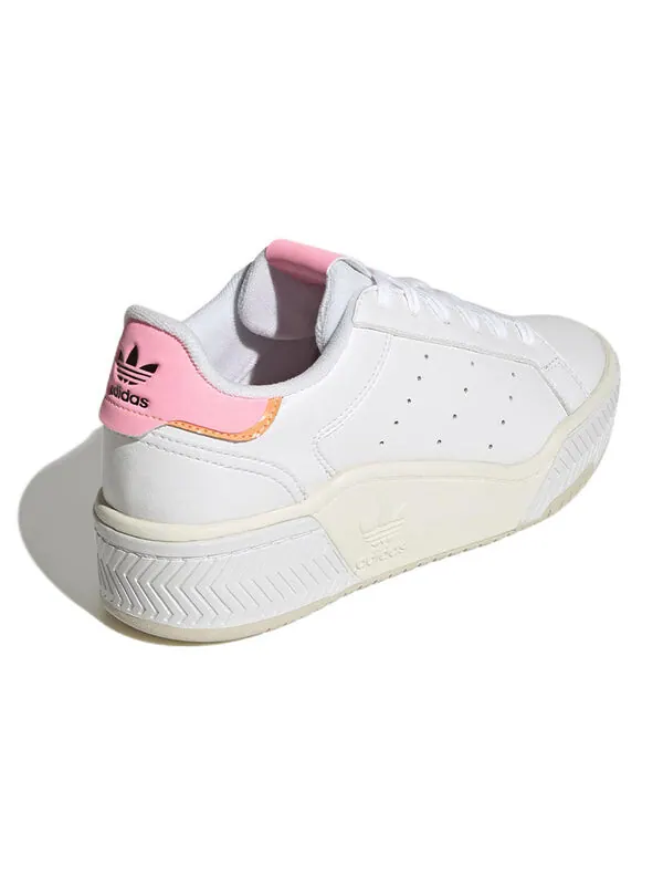 Кроссовки Court Tourino Bold Shoes Off White Beam Pink Adidas — изображение 4 из 4, белый/белый/розовый