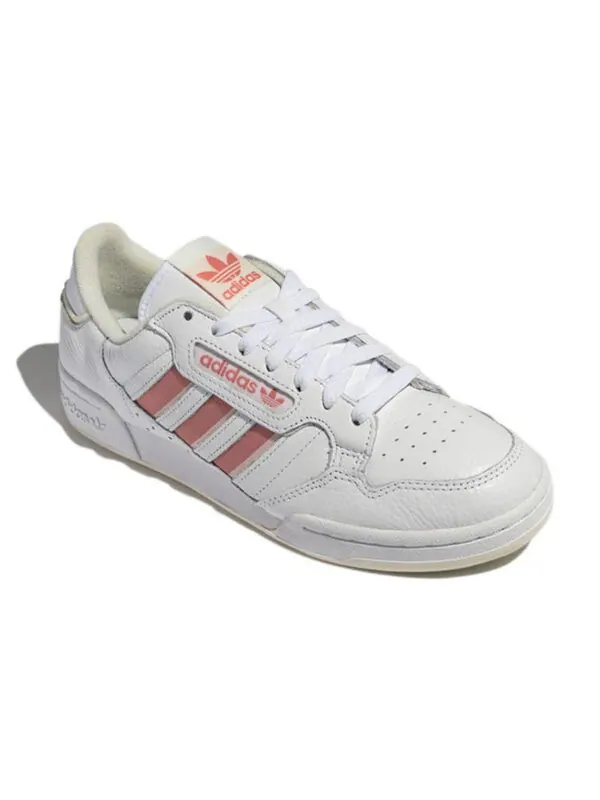 Кроссовки континентальные 80 полосок Adidas — изображение 3 из 4, белый/розовый