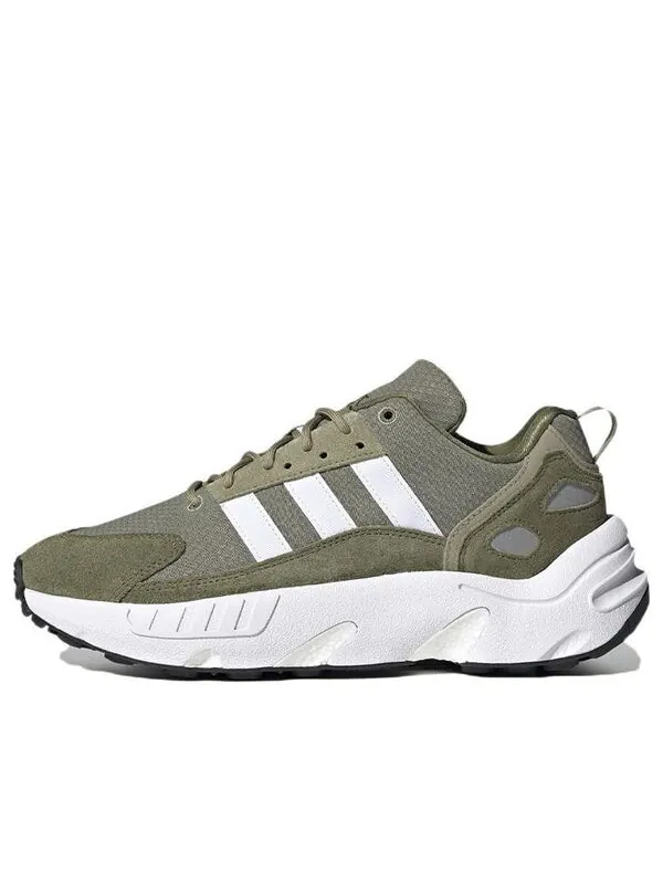 Кроссовки оригинал zx 22 boost Adidas — изображение 1 из 4, зеленый/белый/оливковый
