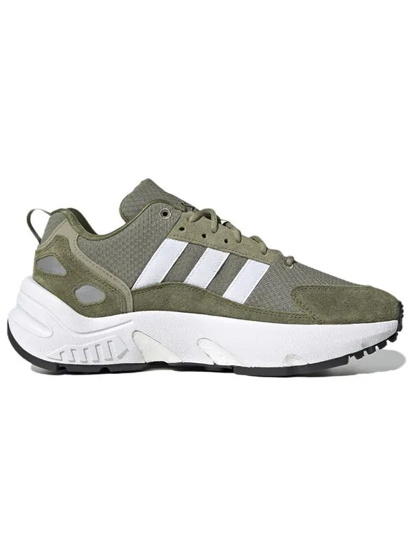 Кроссовки оригинал zx 22 boost Adidas — изображение 2 из 4, зеленый/белый/оливковый