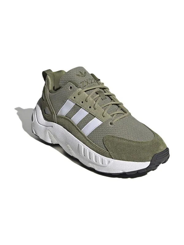 Кроссовки оригинал zx 22 boost Adidas — изображение 3 из 4, зеленый/белый/оливковый
