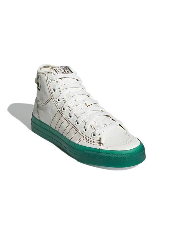 Кроссовки оригиналы nizza hi rf Adidas — изображение 3 из 4, белый/зеленый