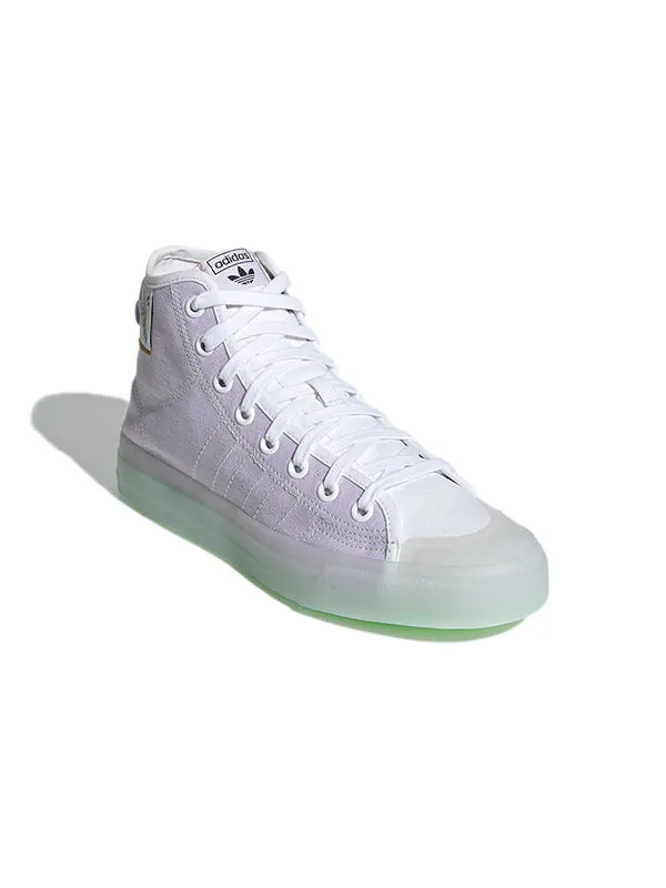 Кроссовки Adidas Originals Nizza Hi Rf Grape Unisex — изображение 3 из 4, фиолетовый/зеленый