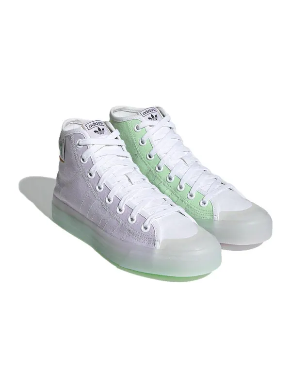 Кроссовки Adidas Originals Nizza Hi Rf Grape Unisex — изображение 4 из 4, фиолетовый/зеленый