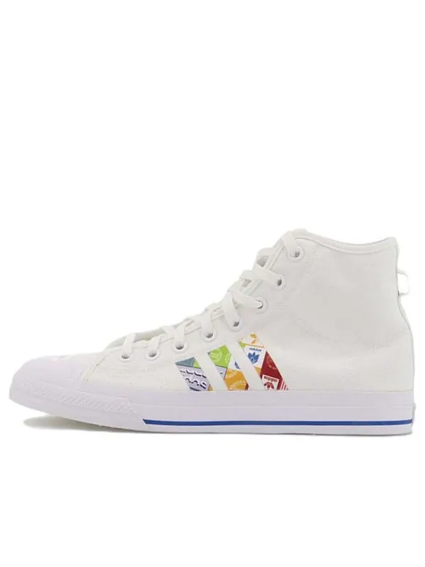Кроссовки nizza высокие rf Adidas — изображение 1 из 4, белый/синий/оранжевый