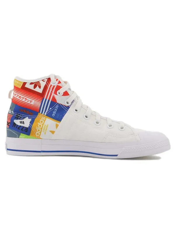 Кроссовки nizza высокие rf Adidas — изображение 2 из 4, белый/синий/оранжевый