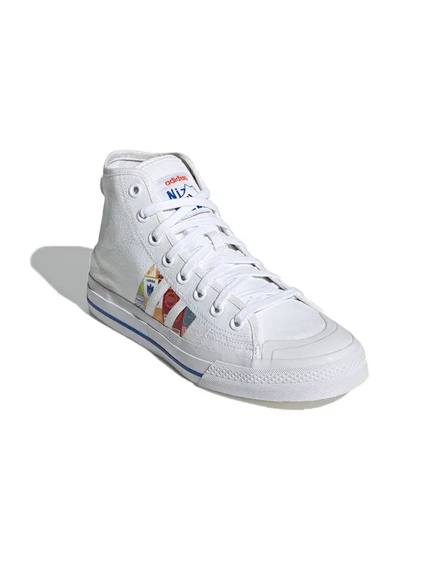 Кроссовки nizza высокие rf Adidas — изображение 3 из 4, белый/синий/оранжевый