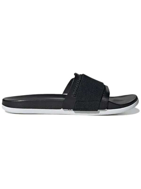 Тапочки stella mccartney x slide 'core black' Adidas — изображение 3 из 4, черный