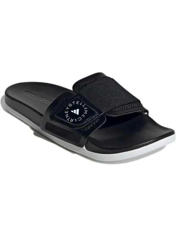Тапочки stella mccartney x slide 'core black' Adidas — изображение 4 из 4, черный