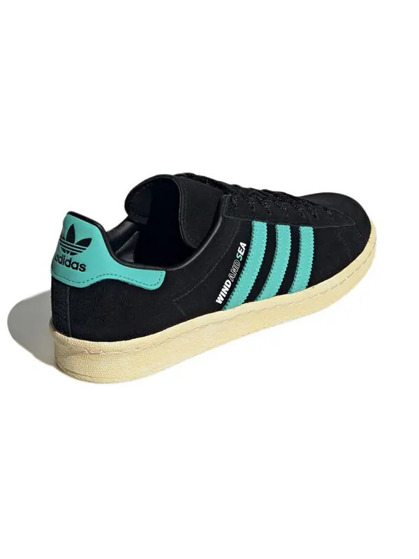 Кроссовки atmos x wind and sea campus 80s 'black blue' Adidas — изображение 4 из 4, черный/синий