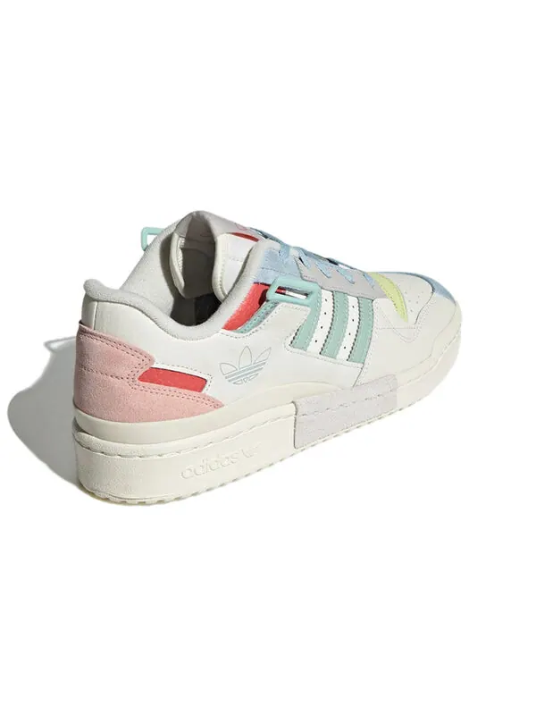 Кроссовки оригиналы унисекс форум выставка низкие кроссовки розовые Adidas — изображение 4 из 4, белый/зеленый/розовый