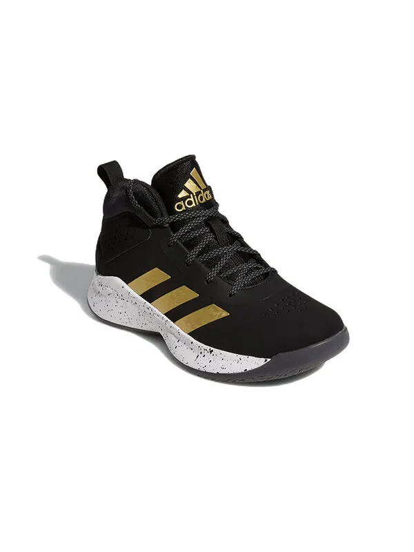 Кроссовки cross 'em up 5 wide j 'black gold metallic' Adidas — изображение 3 из 4, черный/золотистый